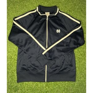 Vintage Champion‎ Notre Dame Jacket Zip Up Navy Gold Fieldhouse M